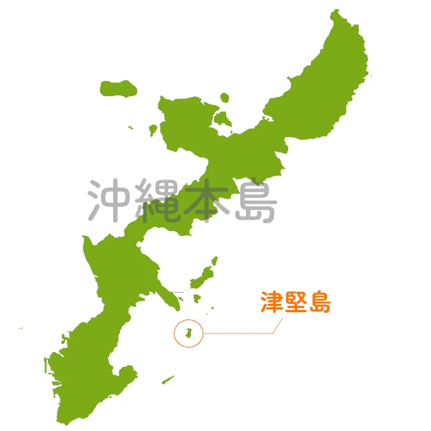 沖縄本島から見た津堅島