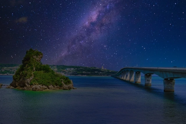 古宇利大橋の夜